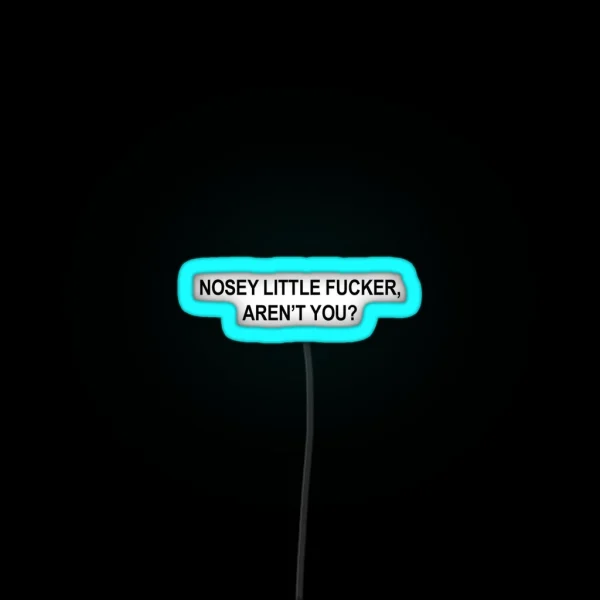 Nosey Little Fucker Aren T You Gag Quote RGB Neon Sign