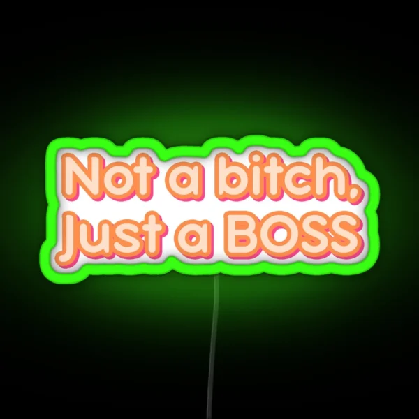 Not A Bitch Just A BOSS RGB Neon Sign