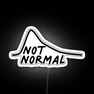 Not Normal Curve Average Median Stats RGB Neon Sign