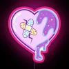 Not Okay Yami Kawaii Heart Neon Sign in RGB Pink