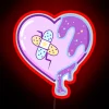rgb neon sign yami kawaii heart red design