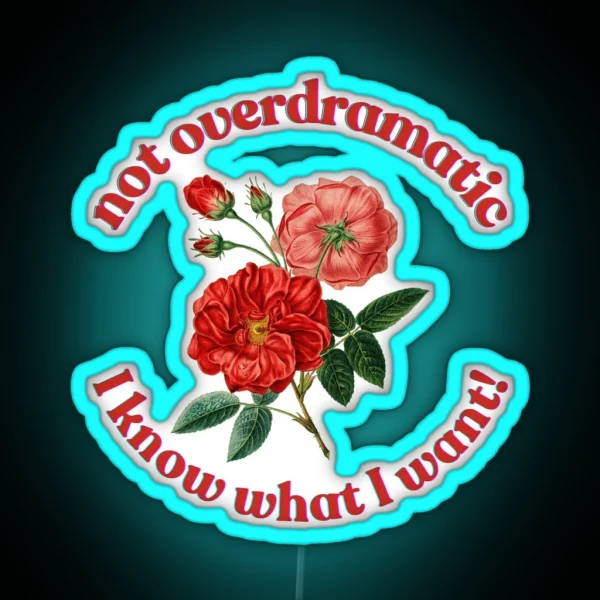 Not Overdramatic I Know What I Want RGB Neon Sign