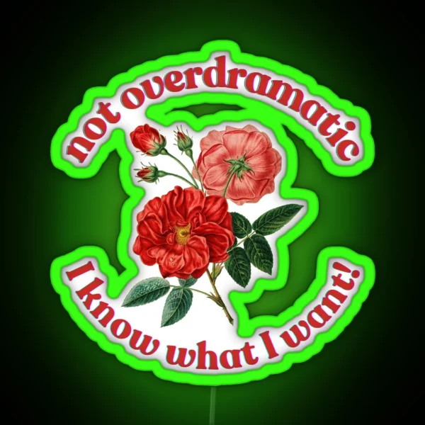Not Overdramatic I Know What I Want RGB Neon Sign