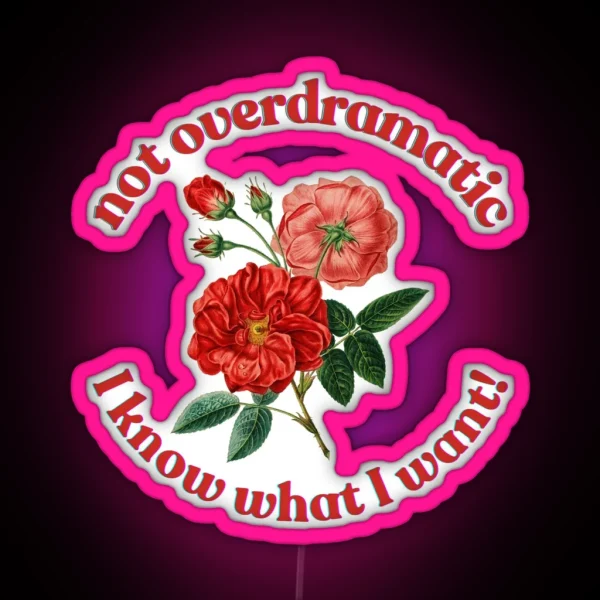 Not Overdramatic I Know What I Want RGB Neon Sign
