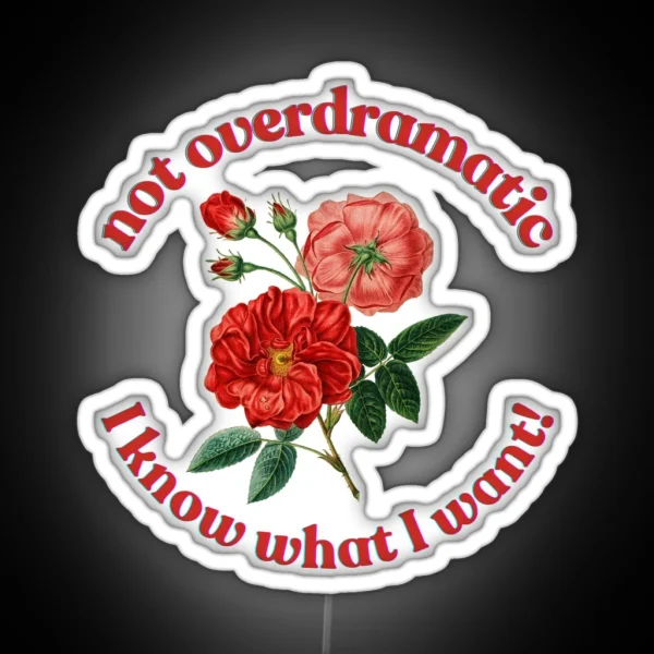Not Overdramatic I Know What I Want RGB Neon Sign