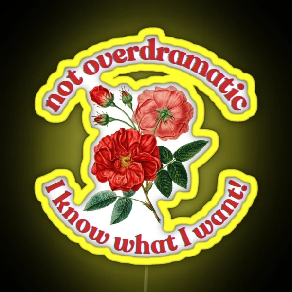 Not Overdramatic I Know What I Want RGB Neon Sign