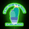 not trying to be prickly i'm just autistic rgb neon sign green