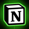notion rgb neon sign with vibrant green lighting