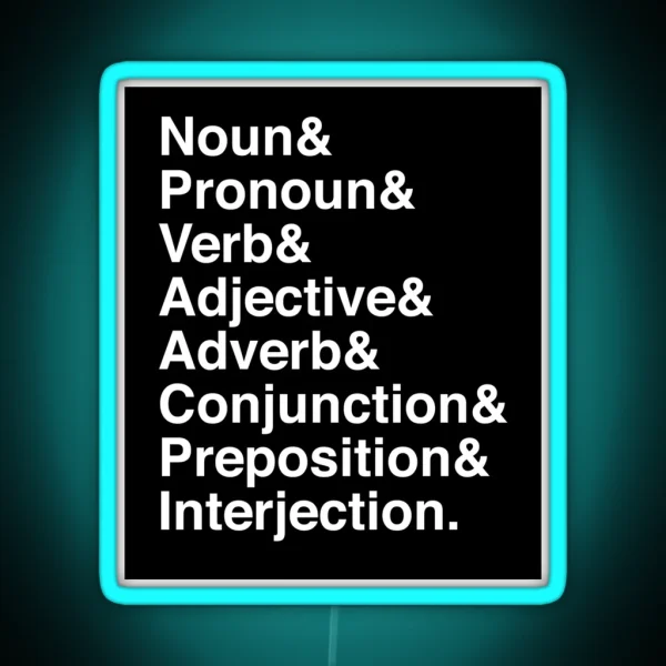 Noun And Pronoun And RGB Neon Sign