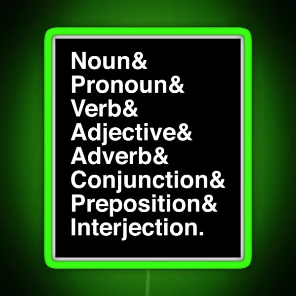 Noun And Pronoun And RGB Neon Sign