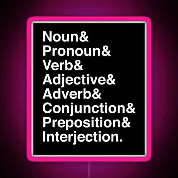 Noun And Pronoun And RGB Neon Sign