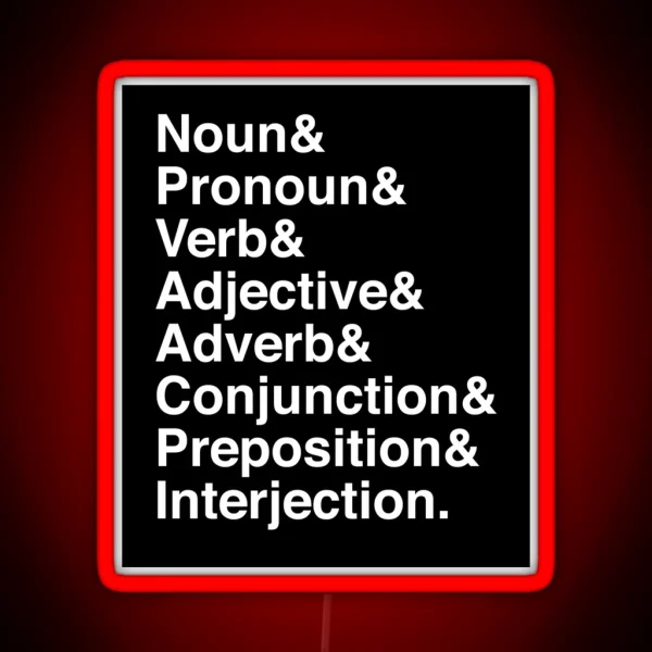 Noun And Pronoun And RGB Neon Sign