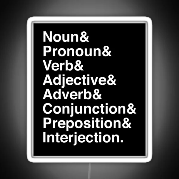 Noun And Pronoun And RGB Neon Sign