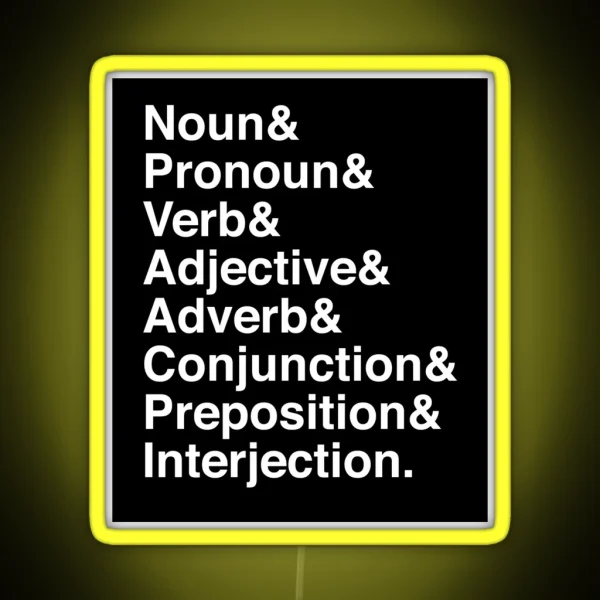 Noun And Pronoun And RGB Neon Sign