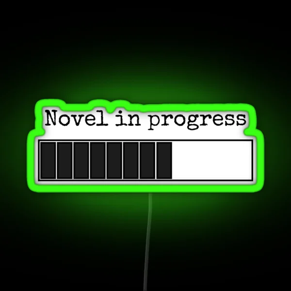 Novel In Progress Loading Bar RGB Neon Sign