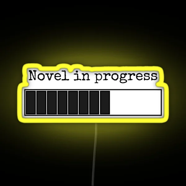 Novel In Progress Loading Bar RGB Neon Sign