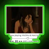now playing michiko and hatchin rgb neon sign green artwork