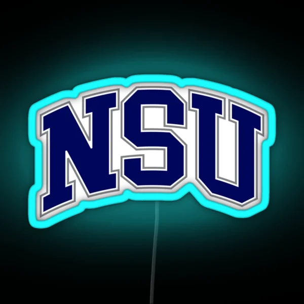 Nsu College Font Curved RGB Neon Sign