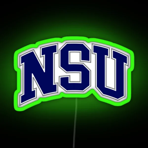 Nsu College Font Curved RGB Neon Sign