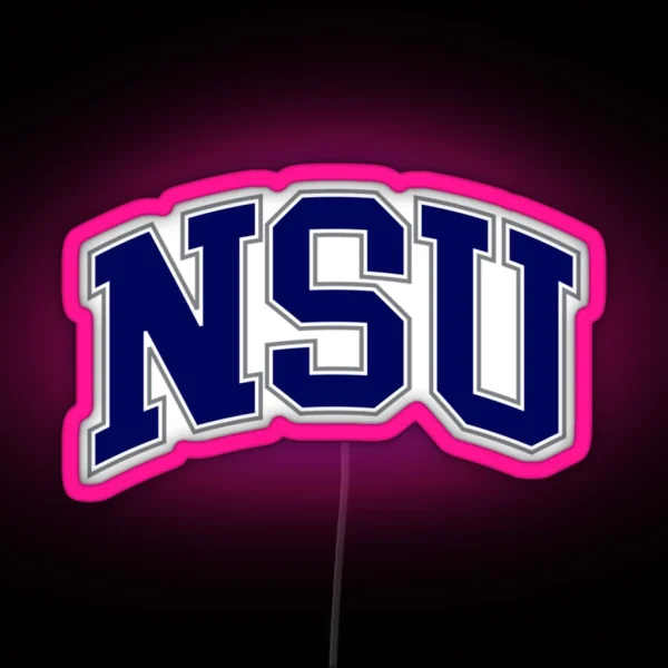 Nsu College Font Curved RGB Neon Sign