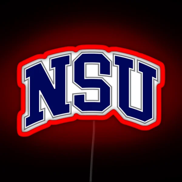 Nsu College Font Curved RGB Neon Sign