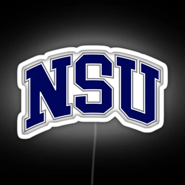 Nsu College Font Curved RGB Neon Sign