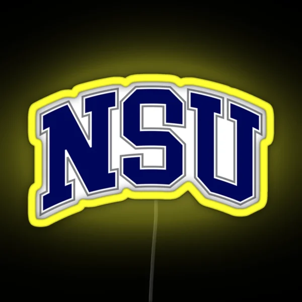 Nsu College Font Curved RGB Neon Sign