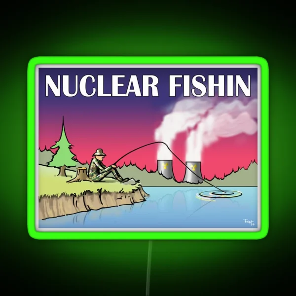 Nuclear Fishin RGB Neon Sign