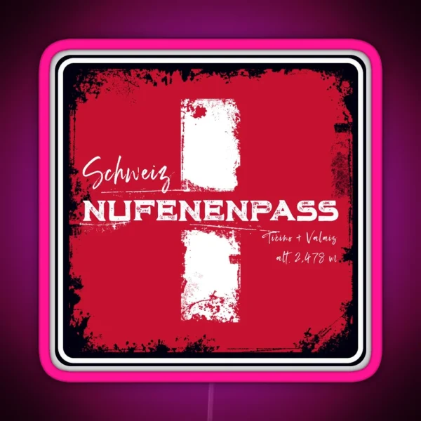 Nufenen Pass Switzerland Led Led RGB Neon Sign