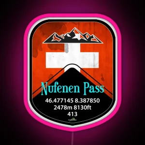 Nufenen Pass Switzerland Suisse Schweiz Motorcycle Cycle Led Led RGB Neon Sign