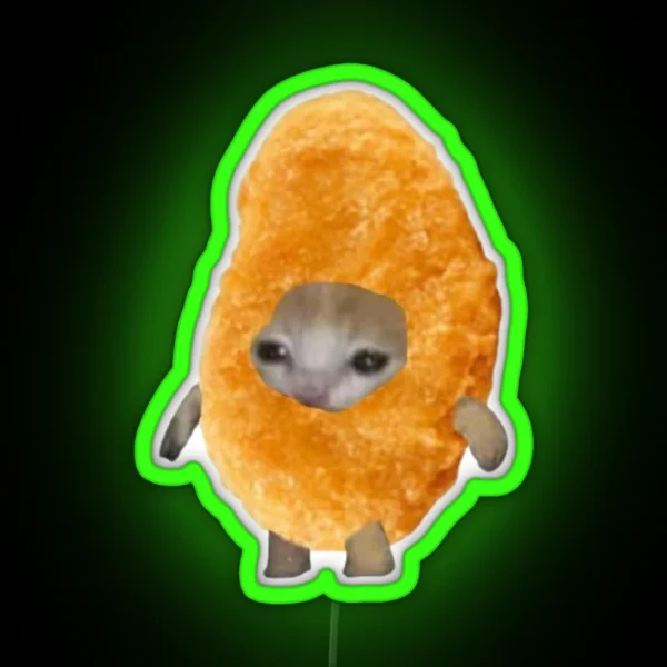 Nugget Sad Cat RGB Neon Sign