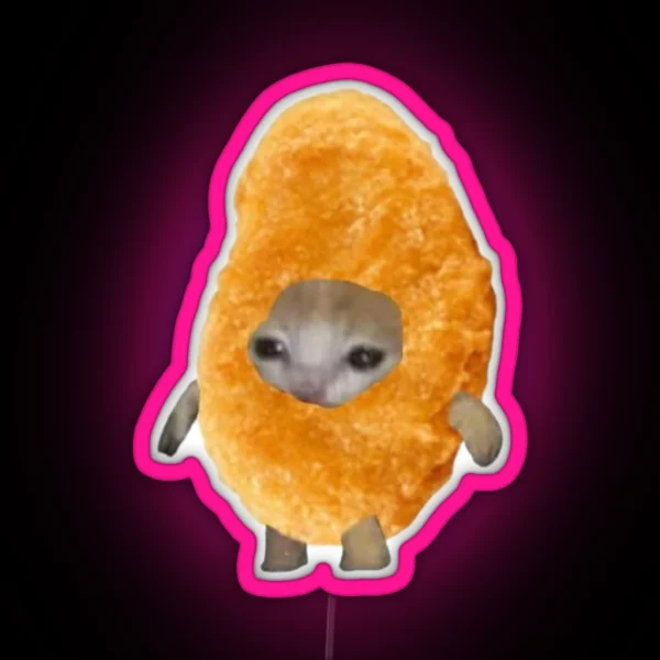 Nugget Sad Cat RGB Neon Sign