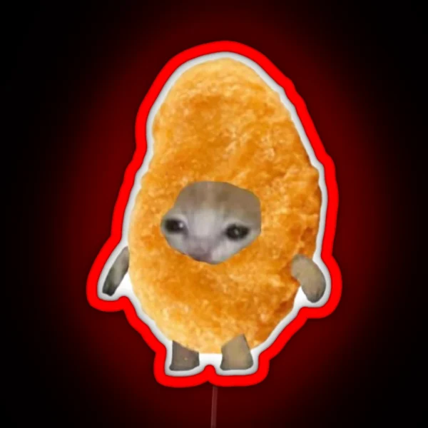 Nugget Sad Cat RGB Neon Sign