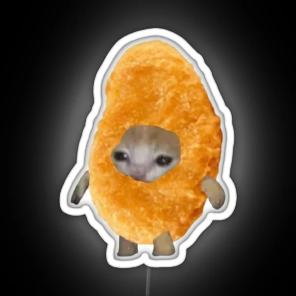 Nugget Sad Cat RGB Neon Sign