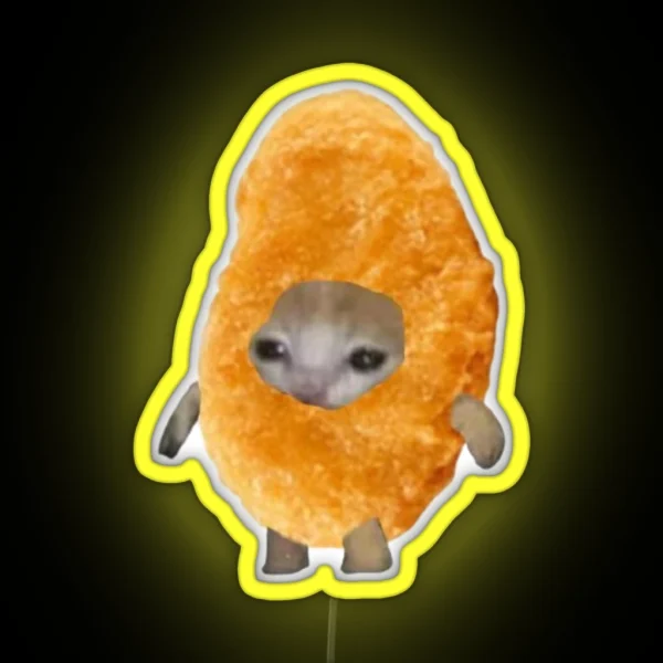Nugget Sad Cat RGB Neon Sign