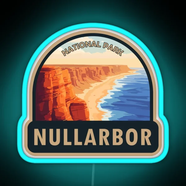 Nullarbor National Park Australia Travel Art RGB Neon Sign