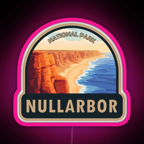 Nullarbor National Park Australia Travel Art RGB Neon Sign