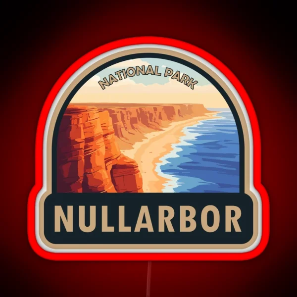 Nullarbor National Park Australia Travel Art RGB Neon Sign