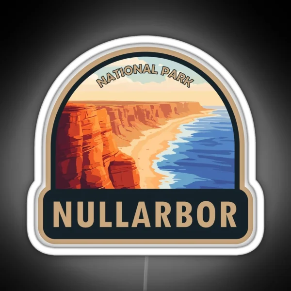 Nullarbor National Park Australia Travel Art RGB Neon Sign