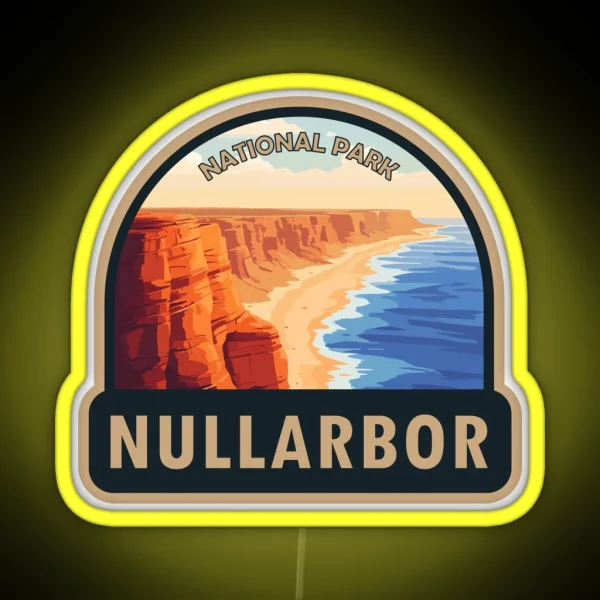 Nullarbor National Park Australia Travel Art RGB Neon Sign