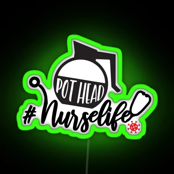 NURSELIFE Coffee Puns RGB Neon Sign