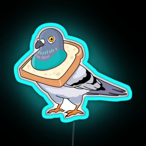NYC Bread Pigeon RGB Neon Sign