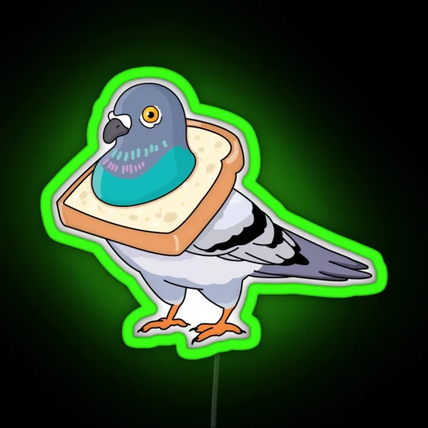 NYC Bread Pigeon RGB Neon Sign