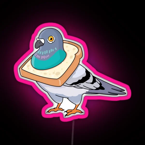 NYC Bread Pigeon RGB Neon Sign