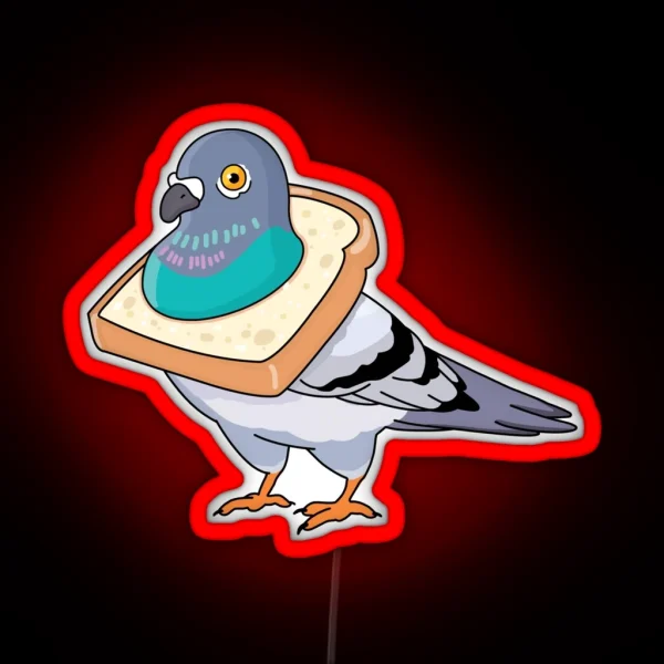 NYC Bread Pigeon RGB Neon Sign