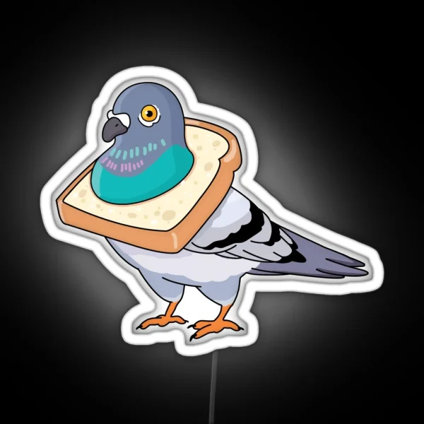 NYC Bread Pigeon RGB Neon Sign
