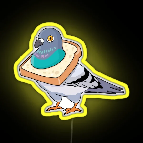 NYC Bread Pigeon RGB Neon Sign