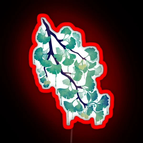 O Ginkgo In Green RGB Neon Sign