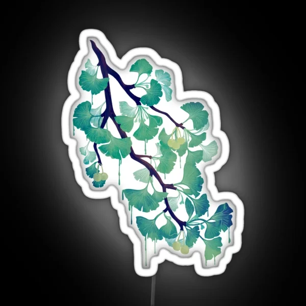 O Ginkgo In Green RGB Neon Sign