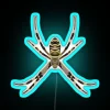Neon 'O is for Orb Weaver' Sign with RGB Blue Lighting